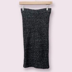 Madewell Sweater Midi Skirt Charcoal Grey Wool Blend Pencil Womens Size Small